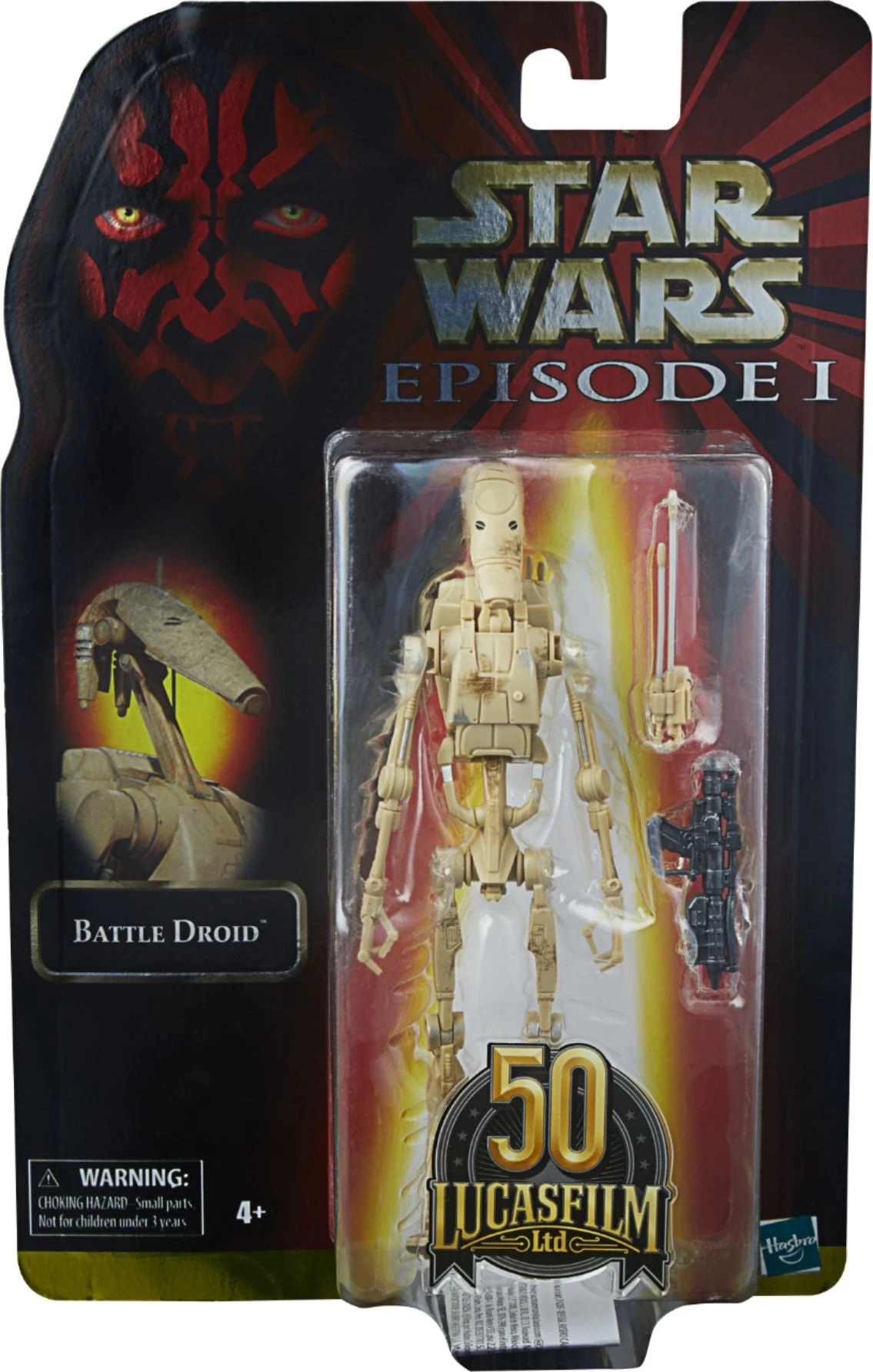 Hasbro Star Wars The Black Series Lucasfilm 50th Anniversary Episode I Battle Droid 6 Inch Action Figure 4 Hasbro Star Wars The Black Series Lucasfilm 50th Anniversary Episode I Battle Droid 6 Inch Action Figure - Image 2