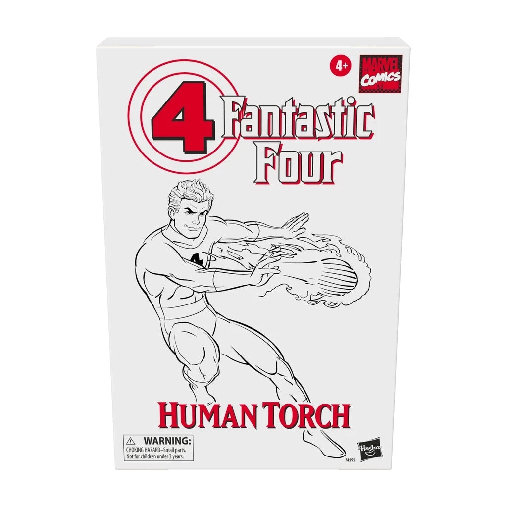 Hasbro Marvel Legends Vintage Retro Series Fantastic Four 4 Human Torch Action Figure 9 Hasbro Marvel Legends Vintage Retro Series Fantastic Four 4 Human Torch Action Figure - Image 7