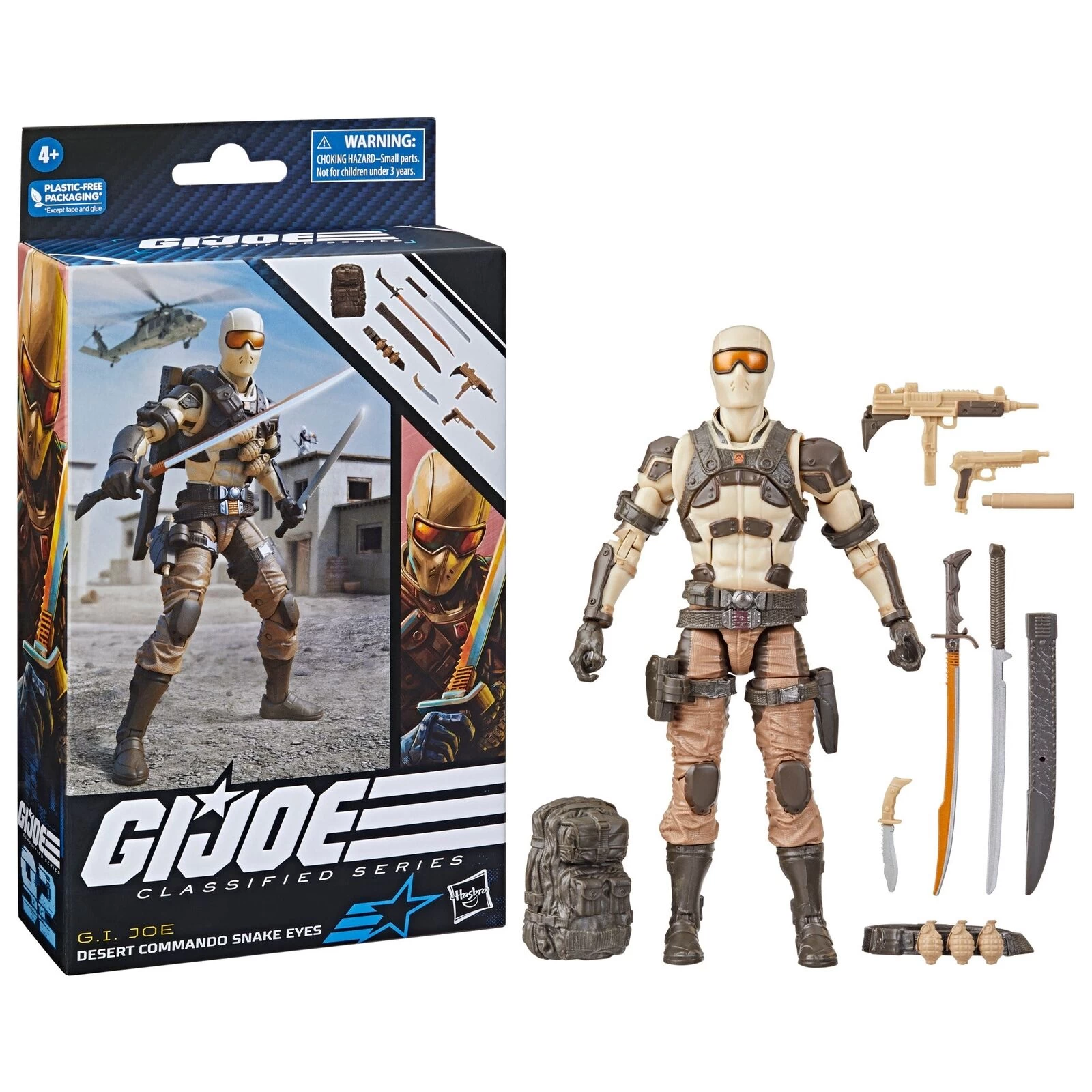 Hasbro G.I. Joe Classified Series 92 Desert Commando Snake Eyes Action Figure 4 Hasbro G.I. Joe Classified Series 92 Desert Commando Snake Eyes Action Figure - Image 2
