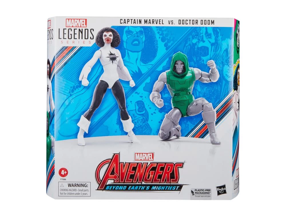 Hasbro Marvel Legends 60th Anniversary Avengers Beyond Earth's Mightiest Captain Marvel Vs Doctor Doom Two PackAction Figure 14 Hasbro Marvel Legends 60th Anniversary Avengers Beyond Earth's Mightiest Captain Marvel Vs Doctor Doom Two PackAction Figure - Image 12