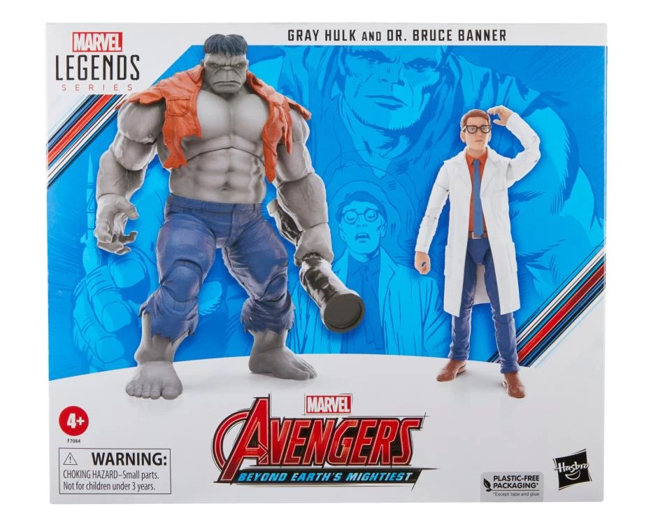 Hasbro Marvel Legends 60th Anniversary Avengers Beyond Earth's Mightiest Gray Hulk And Dr. Bruce Banner Two Pack Action Figure 14 Hasbro Marvel Legends 60th Anniversary Avengers Beyond Earth's Mightiest Gray Hulk And Dr. Bruce Banner Two Pack Action Figure - Image 12